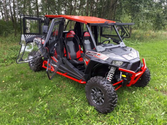 Polycarbonat Cabin for Polaris XP4 1000 / XP4 Turbo 2014-2018 including: Roof + Glass Windshield + Wiper + Washer accessory + Doors (dismountable) + rear pannel